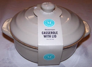 NIP Martha Stewart Stoneware Small 5 Inch Casserole w/Lid - Picture 1 of 1