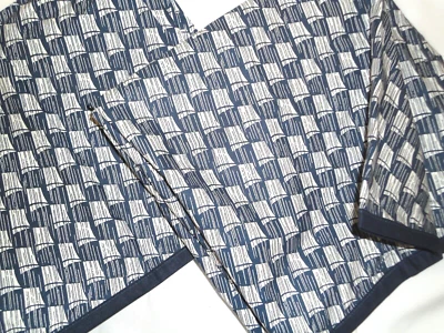 RALPH LAUREN CASEY GEO PRINT BLUE (2) KING PILLOWCASES 20 X 40 - Image 1 of 4