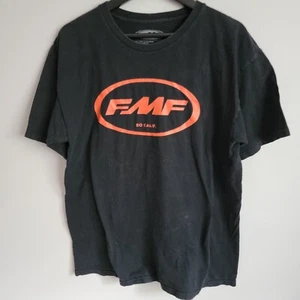 FMF So Calif. Exhaust Black Mens Large Front Orange Logo Short Sleeve Shirt - Picture 1 of 7
