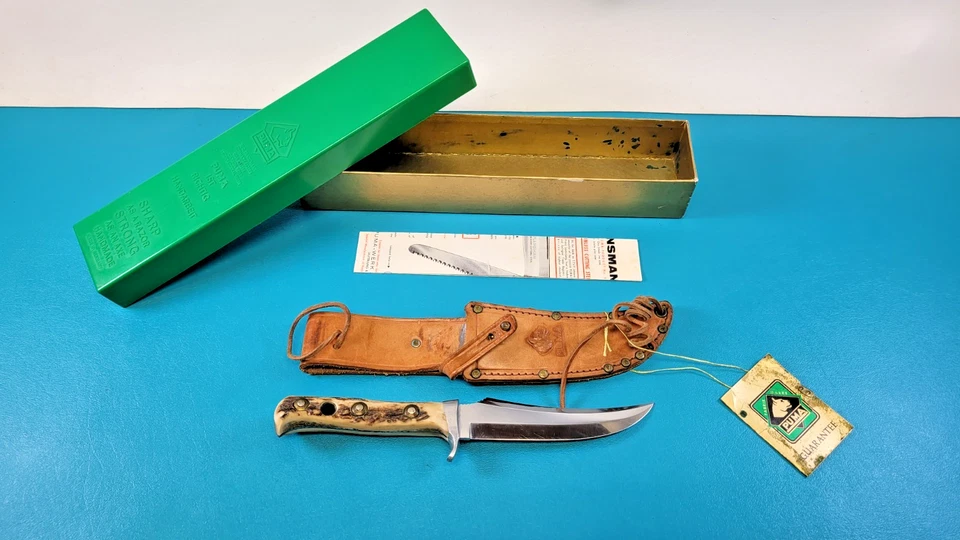 Cuchillo de compañía de cazadores modelo 6394 1968 vintage Puma + funda Alemania TR688 Foto 1 de 4