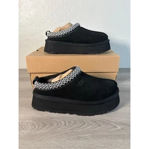 UGG Tazmin Black Platform Slippers Sandals- Women's Size 5 EU 36- NIB - Picture 1 of 7