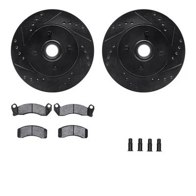 For Ford Mustang 87-93 Brake Kit Drilled & Slotted Front Brake Kit w Performance - Imagem 1 de 2