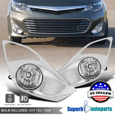 Fit 2013-2015 Toyota 13-15 Avalon Bumper Lamp Driving Fog Lights+H11 Bulb+Switch Foto 1 de 4