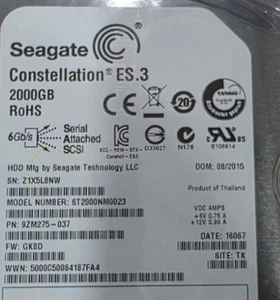 Lot 20 Units ST2000NM0023 2TB 3.5 SAS / 0 HOURS - Picture 1 of 2