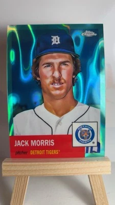 2022 Topps Chrome Platinum Anniversary - Jack Morris #225 Aqua Lava Refractor... - Image 1 of 2