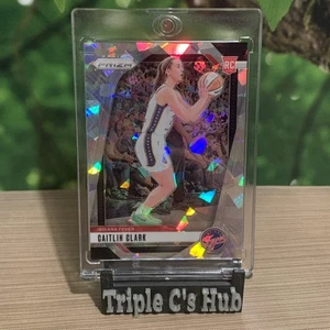 2024 Panini Prizm Caitlin Clark RC #22 Cracked Ice Silver WNBA Rookie With Case - Picture 1 of 3