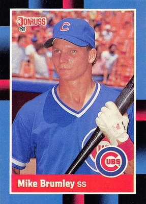 Mike Brumley 1988 Donruss 609a Chicago Cubs Rookie Baseball Card - Image 1 of 2