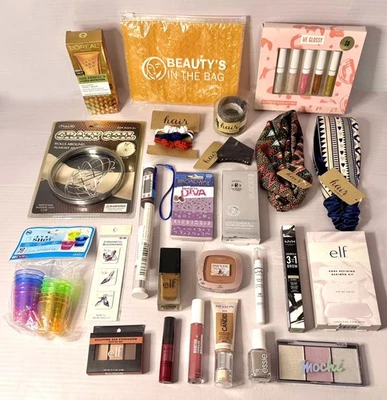 Mixed Wholesale LOT BUNDLE 25 MAKEUP COSMETIC Lip Skin Hair Accessories & More - Image 1 of 4