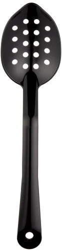 Cuchara perforada Carlisle negra 11" L x 3,25" W policarbonato | 1/cada uno Foto 1 de 1