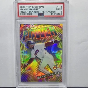 PSA 9 2000 Topps Chrome Power Players Refractor #P11 Manny Ramirez Cleveland - Bild 1 von 2
