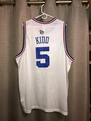 RARO JASON KIDD 2003 ALL STAR JERSEY #5 NEW JERSEY NETS Blanco REEBOK Hombre’s 52 XL Foto 1 de 4
