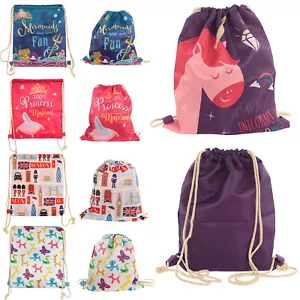 Drawstring Rucksack School Sports Bag Kids Cute Novelty Designer Selection 39cm - Picture 1 of 32