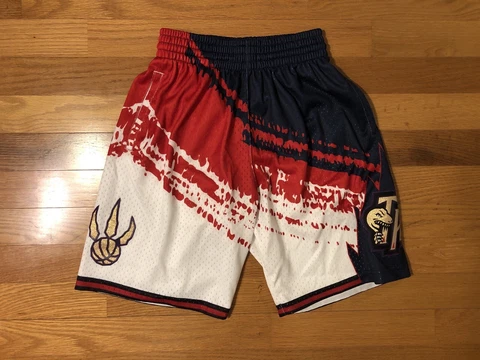 New XS Mitchell & Ness Toronto Raptors 1998-99 USA Olympic White Swingman Shorts Cover