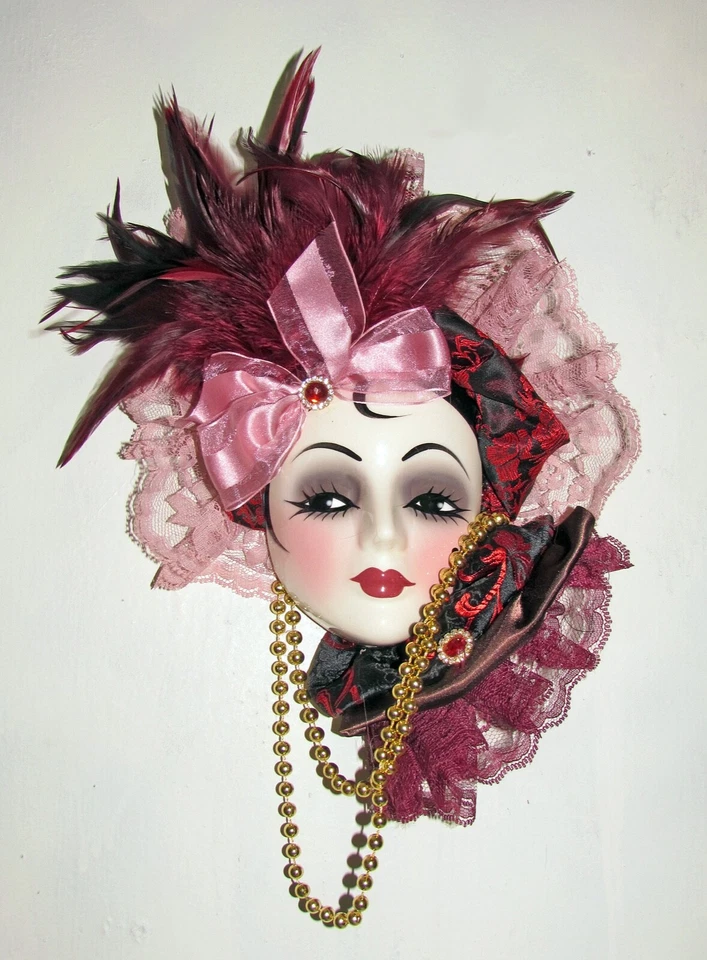 Máscara facial de dama creaciones únicas arte de pared, decoración colgante de pared - NUEVA EN CAJA Foto 1 de 1