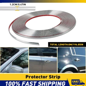 Silver Chrome Automotive Moulding Trim Adhesive Strip Window Bumper Body 12MM - Picture 1 of 17