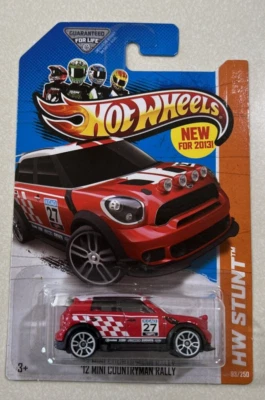 2013 Hot Wheels  Stunt Road Rally #93 '12 Mini Countryman Rally Red - Image 1 of 2