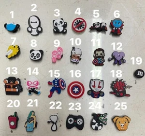 Crocs Charms Shoe Charms for Croc (Cartoon, Super Heroes, Nursing, etc... - Picture 1 of 26