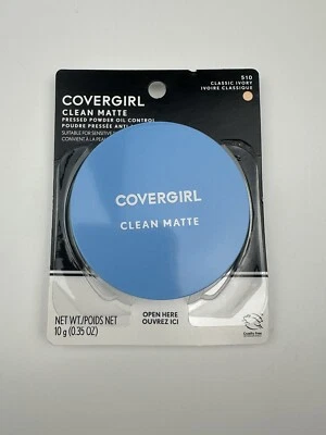 NEW Covergirl Clean Matte Pressed Powder Oil Control  # 510 Classic Ivory - Image 1 of 3