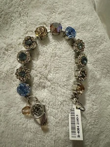 MARIANA JEWELRY BRACELET SWAROVSKI CRYSTALS Multicolor /flowers - Picture 1 of 4