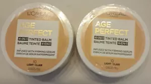 LOTTO 2 PZ L'Oreal Age Perfetto 4 in 1 Fondotinta Balsamo Viso Colorato, 10 LIGHT UB19 - Foto 1 di 1