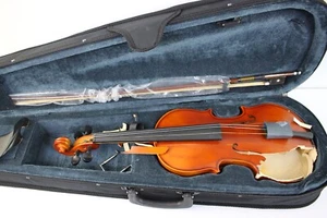 DAMAGED, Bellafina Sonata Violin 3/4 Size, Case, Bow #R1852 - Picture 1 of 15