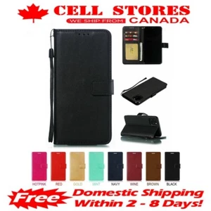 Leather Magnetic Card Slot Wallet Flip Case for iPhone 16 15 14 13 Mini Pro Max - Foto 1 di 10