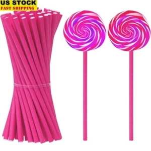 50Pcs Eco-Friendly Candy Paper Sticks Cake Pops Birthday Parties DIY Treats New - Picture 1 of 8