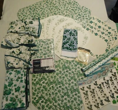 CORELLE CALLAWAY IVY PLACEMATS TABLECLOTH COASTERS / CURTAINS CONTACT PAPER VTG - Image 1 of 4
