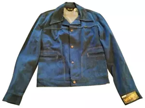 NWT Men's Vintage snaps Wrangler blue denim jacket size small w/ original tags - Picture 1 of 8