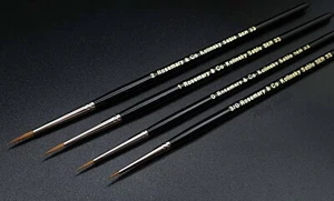 Rosemary & Co Serie 33 Miniature Brush Set (Sizes 3/0 0 1 2) Fast Shipping - Picture 1 of 3