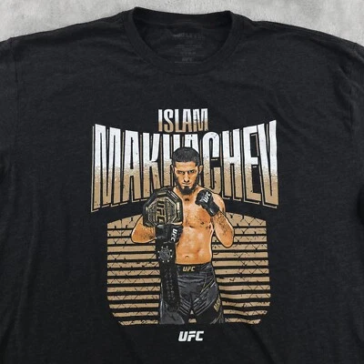 Camiseta UFC Islam Makhachev Hombres 3XL Gris Gráfico 500 Nivel MMA Cuello Redondo Foto 1 de 4