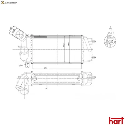 LADELUFTKÜHLER 612 526 FÜR PEUGEOT CITROËN C3/Pluriel C2/ENTERPRISE 8HZ 1.4L - Bild 1 von 4