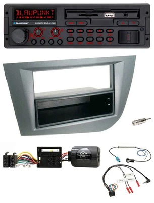 Blaupunkt SD Lenkrad USB Bluetooth DAB Autoradio für Seat Leon 2005-2010 dunkelg - Bild 1 von 4
