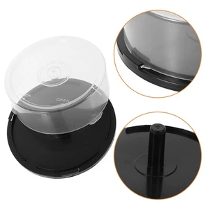CD/DVD Cake Box Spindle Empty DVD Storage Bucket Clear CD Holder 25 Disc - Afbeelding 1 van 12