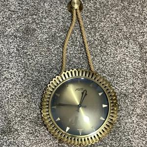 Art Deco Atlanta Univers 7 Jewels Western Germany Wall Clock Works Great - Picture 1 of 9