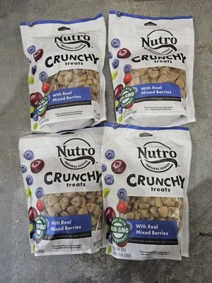 4 Bags Nutro Crunchy Dog Treats With Real Mixed 1 Pound (Pack of 1), Berries  - Image 1 of 4