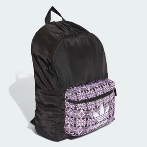 Adidas Originals Trefoils Graphic Women's Backpack Black Purple 21.75L FL9683 - Picture 1 of 24