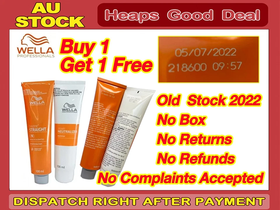NEW WELLA Straight Hair Permanent Straightening Cream (N) Intense Creatine 1 Box - image 1 of 1