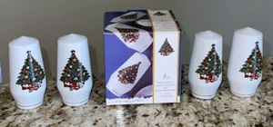 2 PAIRS Christmas Collection CHRISTMAS TREE SALT PEPPER SHAKERS (4 SHAKERS) - Picture 1 of 8