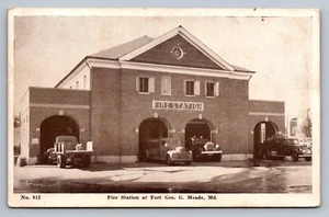 Postcard Maryland Fort Meade Fire Station Reproduction 1975 L955 - Picture 1 of 2