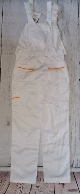 Planam Highline Herren Latzhose Arbeitshose weiß gelb Modell 2337