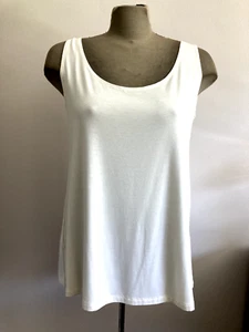 NWT Miik Ivory Bamboo Scoop Neck Loose Tank Made in Canada Sizes M - Zdjęcie 1 z 3