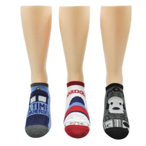 Doctor Who Lowcut 3 pairs character socks Officially Licensed Bioworld BRAND NEW - Foto 1 di 1