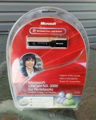 NUEVO Microsoft LifeCam NX-3000 USB Cámara web Cancelación de ruido Cámara web Botón de llamada Foto 1 de 4