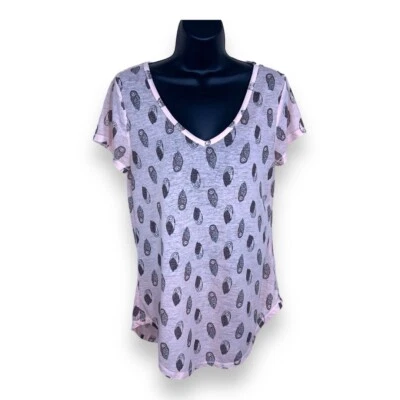 MEDIUM MUDD PASTEL PINK OWL TEE SHORT SLEEVE STRETCH  Foto 1 de 4