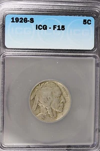 1926 S ICG F15 BUFFALO NICKEL!! #B49562 - Picture 1 of 2