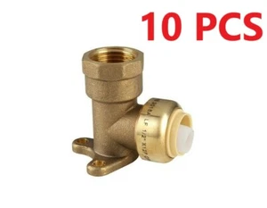 EFIELD 10 PCS 1/2" PUSH FIT  X 1/2" FEMALE NPT DROP EAR ELBOWS  - Picture 1 of 3