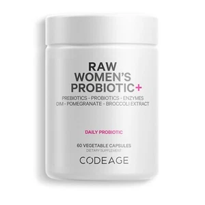Codeage Raw Women's Probiotic+, Raw Fruits Vegetables Prebiotics, Enzymes, 60 ct - Picture 1 of 14