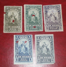 Alberta Law Stamp AL28 To 34 Used Lot Collection Of 5 Canada Revenue Stamp