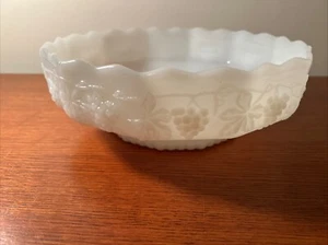 Vintage Fire King Grape Milk Glass Pedestal Bowl - Picture 1 of 6